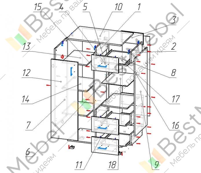 Комод эрика схема сборки