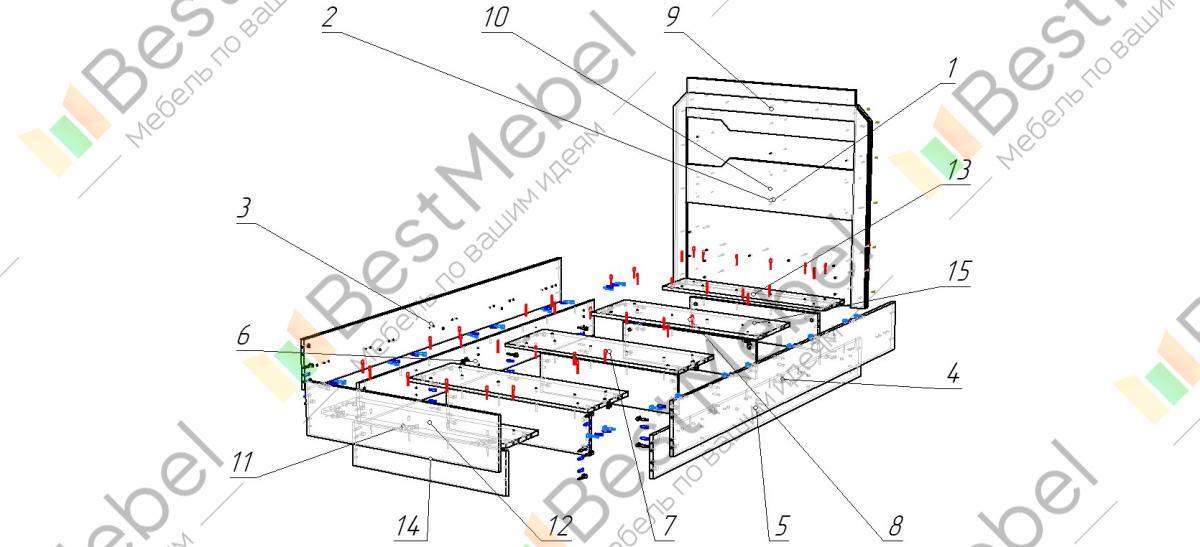 Схема сборки комода ронда