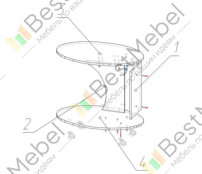 Стол журнальный схема сборки