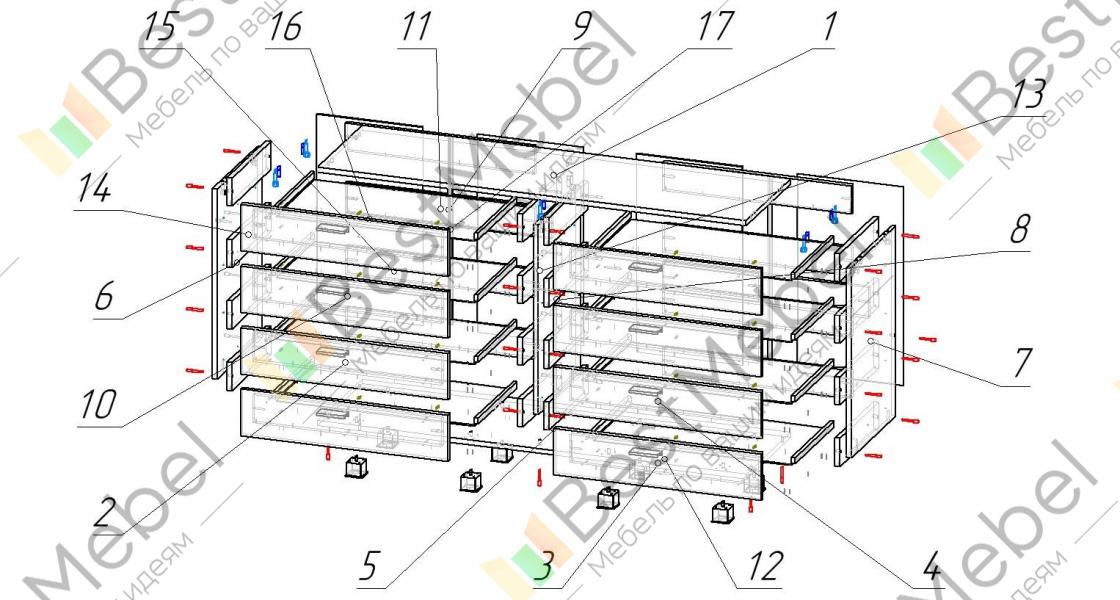 Комод эрика схема сборки