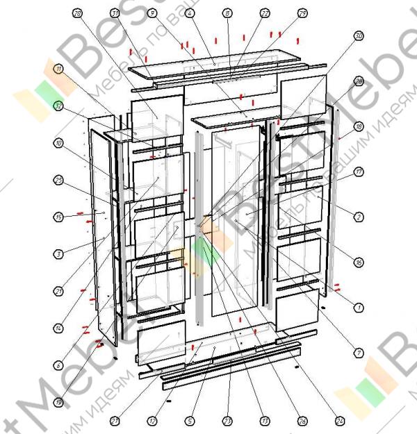 Сборка шкафа купе престиж