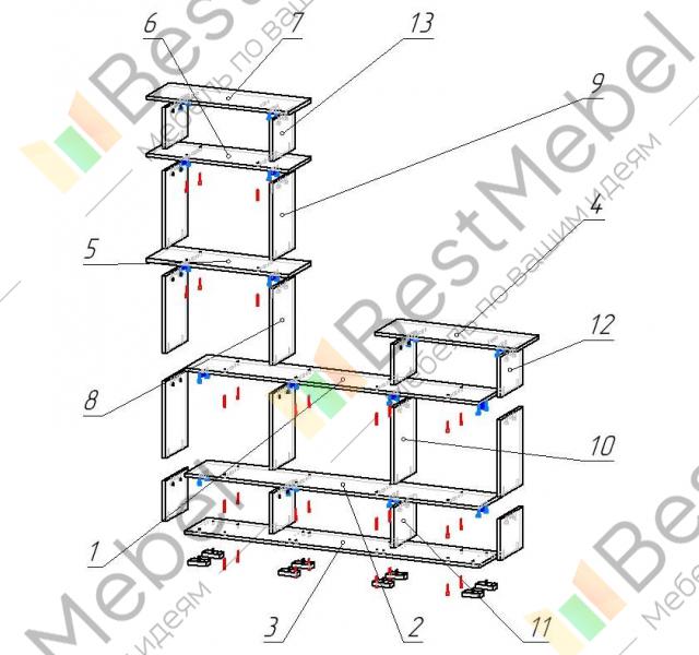 Стеллаж вента 3 схема сборки
