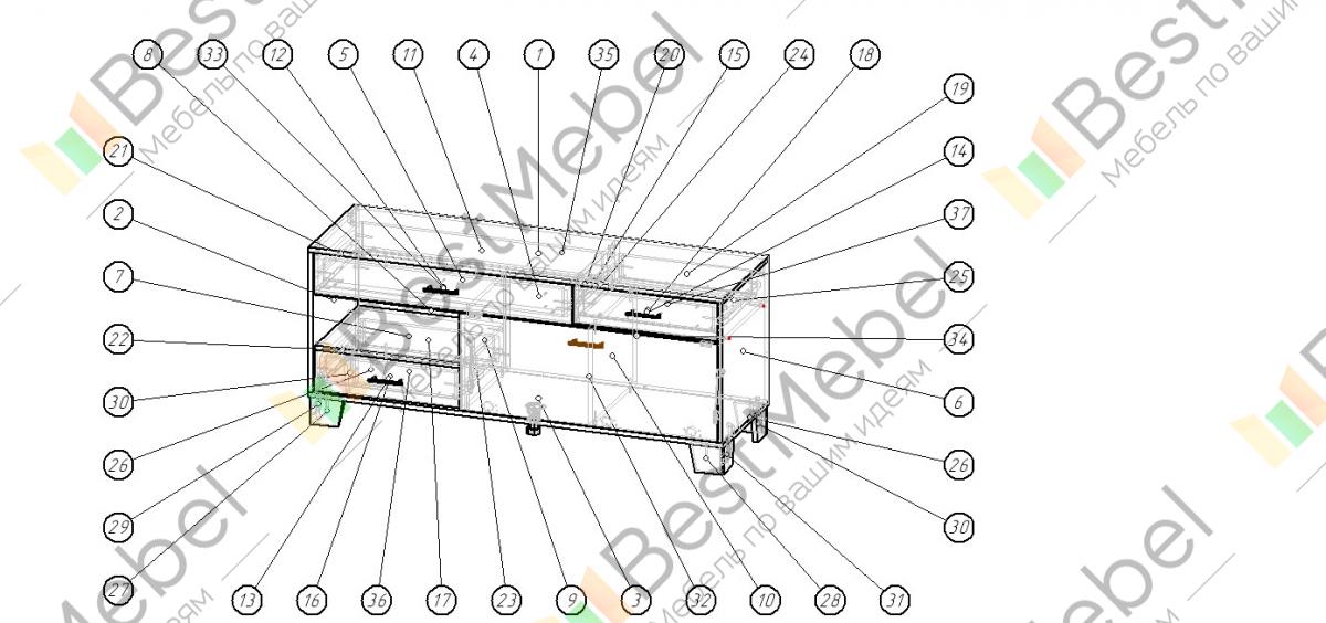 Тумба тв асти схема сборки
