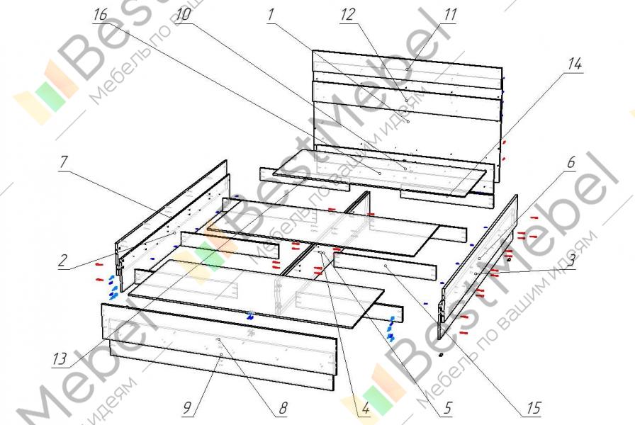 Кровать вегас схема сборки