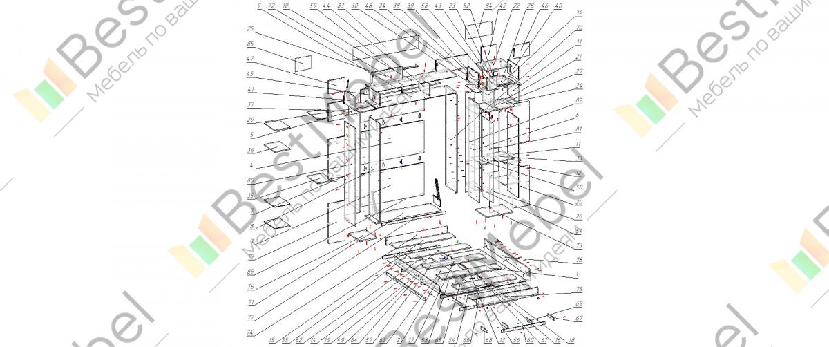 Схема сборки кровать шкаф трансформер