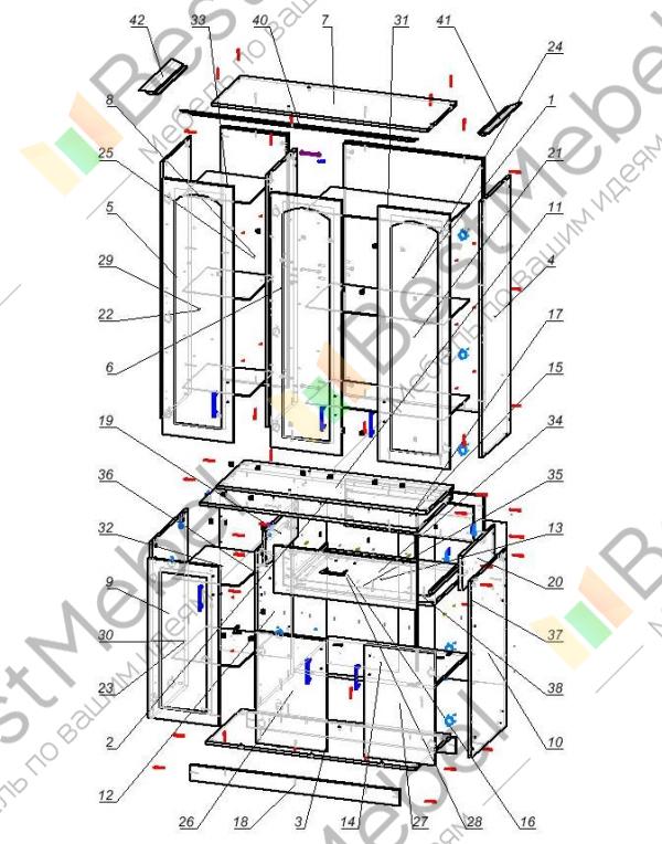 Шкаф венеция сборка