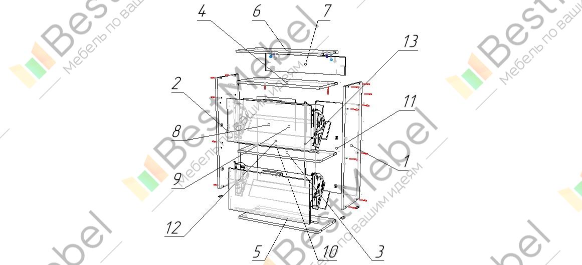 Тумба для обуви восток схема сборки