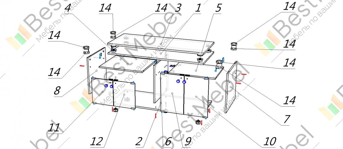 Схема сборки комода александра 23