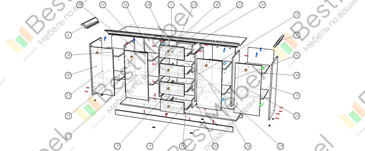 Комод мальм схема сборки