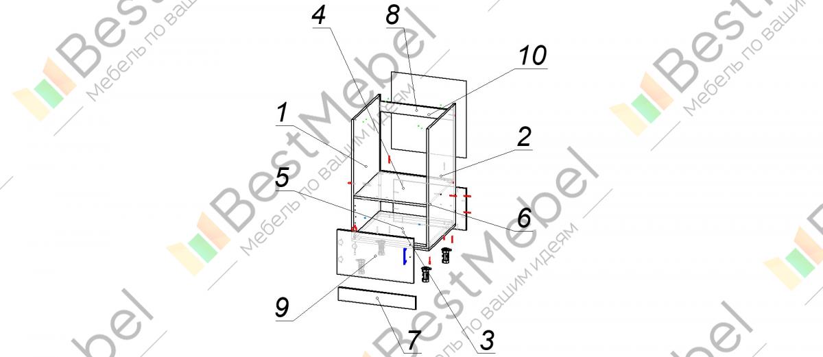 Сборка тумбы под духовой шкаф