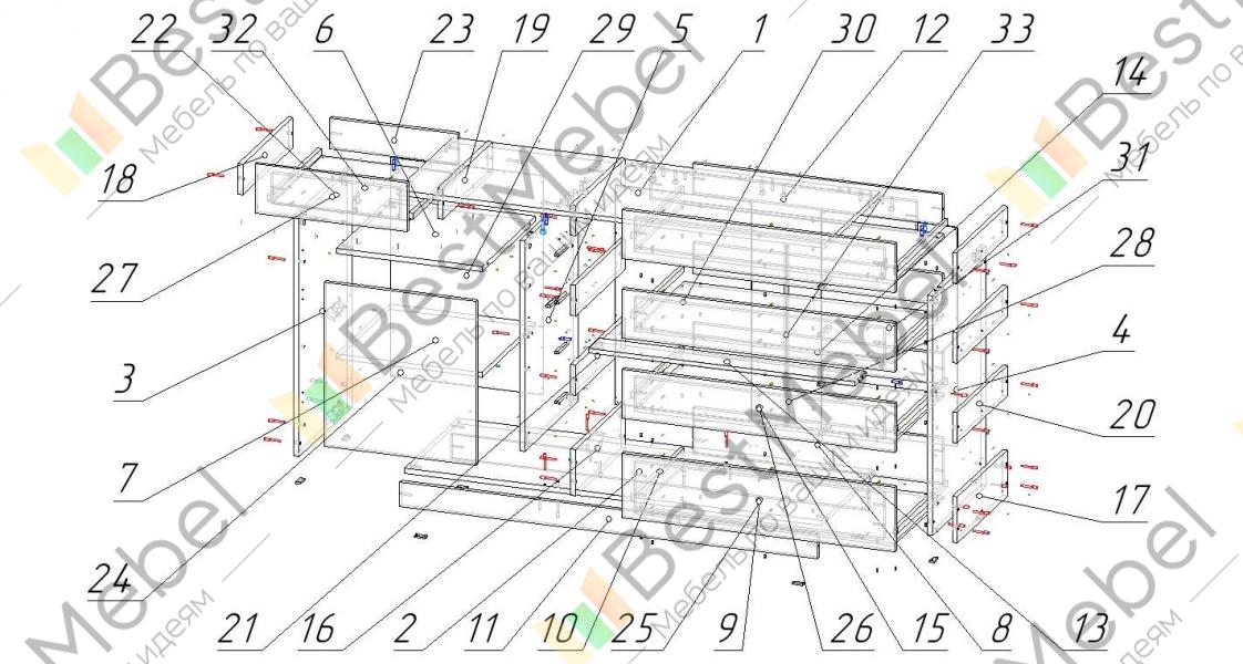 Комод шайн 23 схема сборки