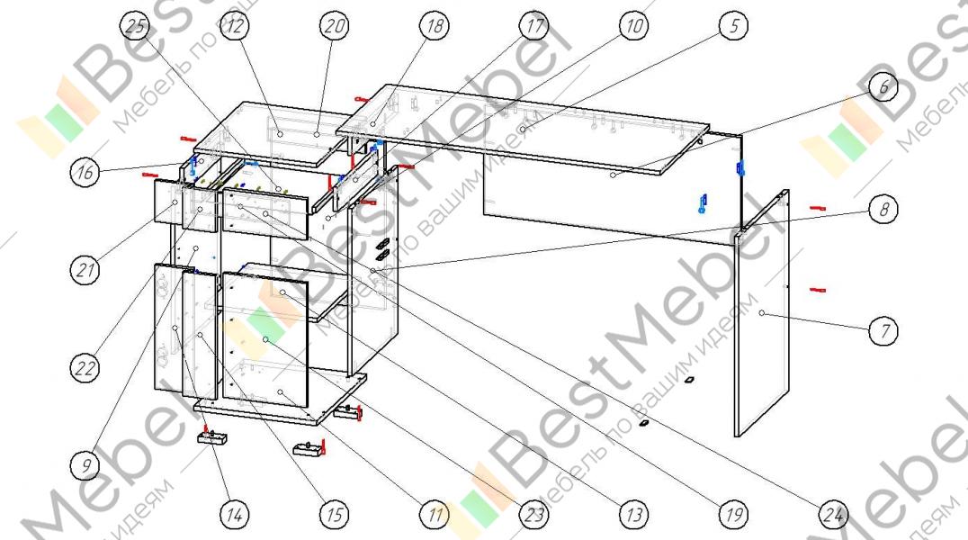 Письменный стол схема