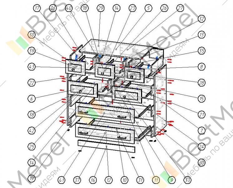 Комод логос схема сборки - Какаду Декор.ру