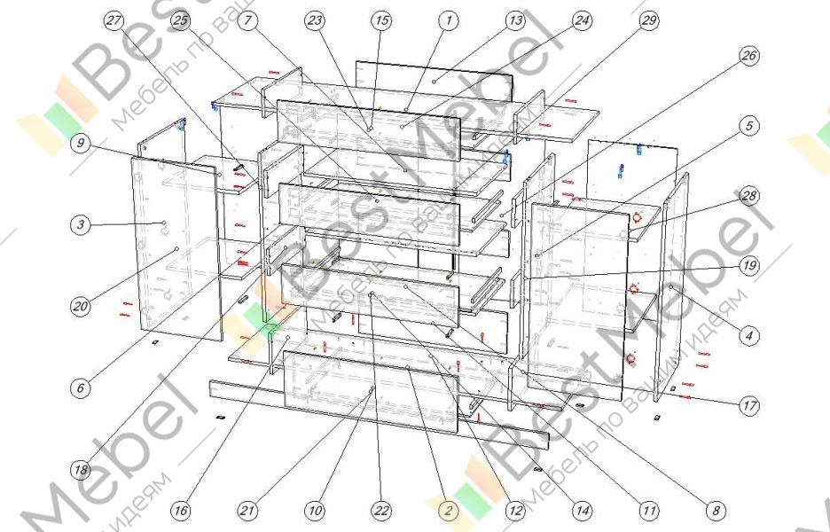 Комод шайн 23 схема сборки