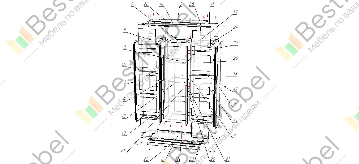 Шкаф купе 15 схема сборки