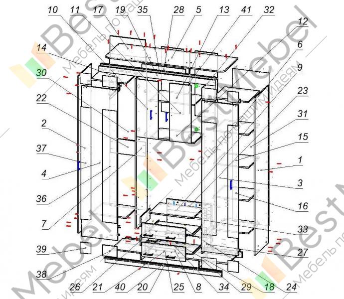 Шкаф купе уют 5 схема сборки