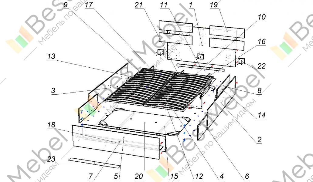 Кровать белла схема сборки