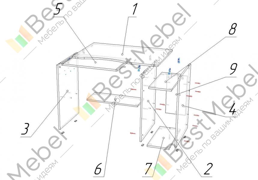 Инструкция по сборке компьютерного стола ск 1