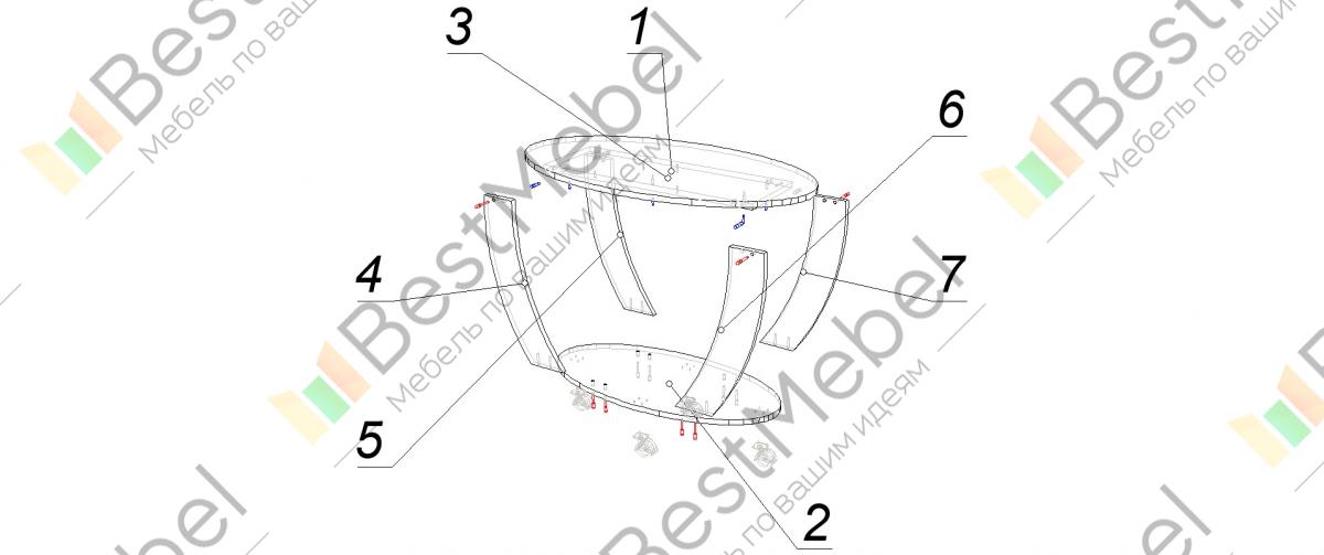 Стол журнальный схема сборки