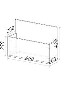 Распродажа - ЭСКИЗ Ин Проект Полка №000101028  (600х420х200)