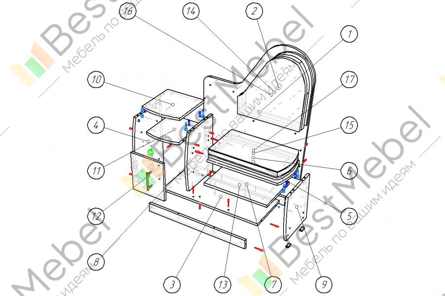 Тумба для обуви восток схема сборки