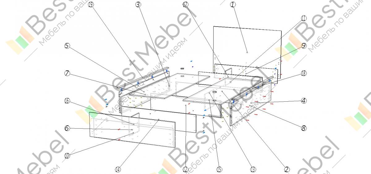 Кровать мальм схема сборки