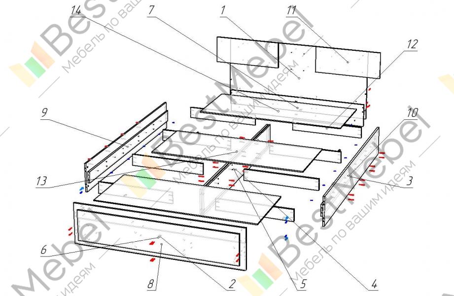 Сборка кровати 1600 венеция 1