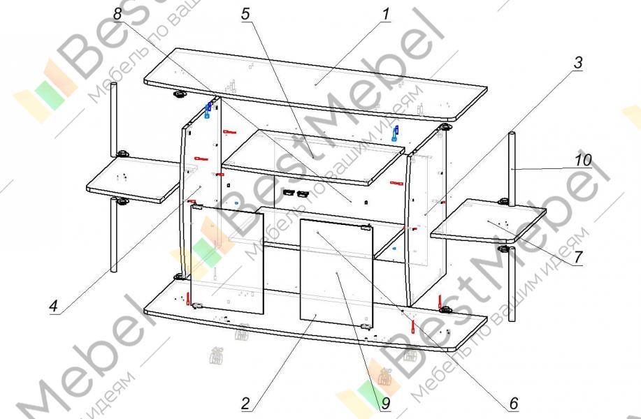 Тумба под тв нота 9 схема сборки