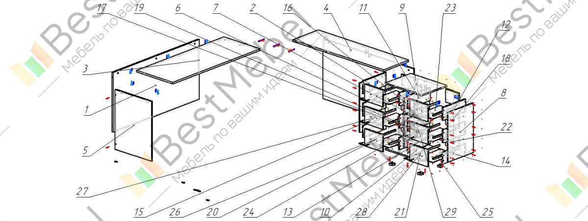 Стол руководителя керри bms