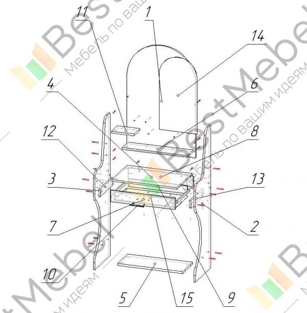 Инструкция по сборке туалетного столика надежда м 09
