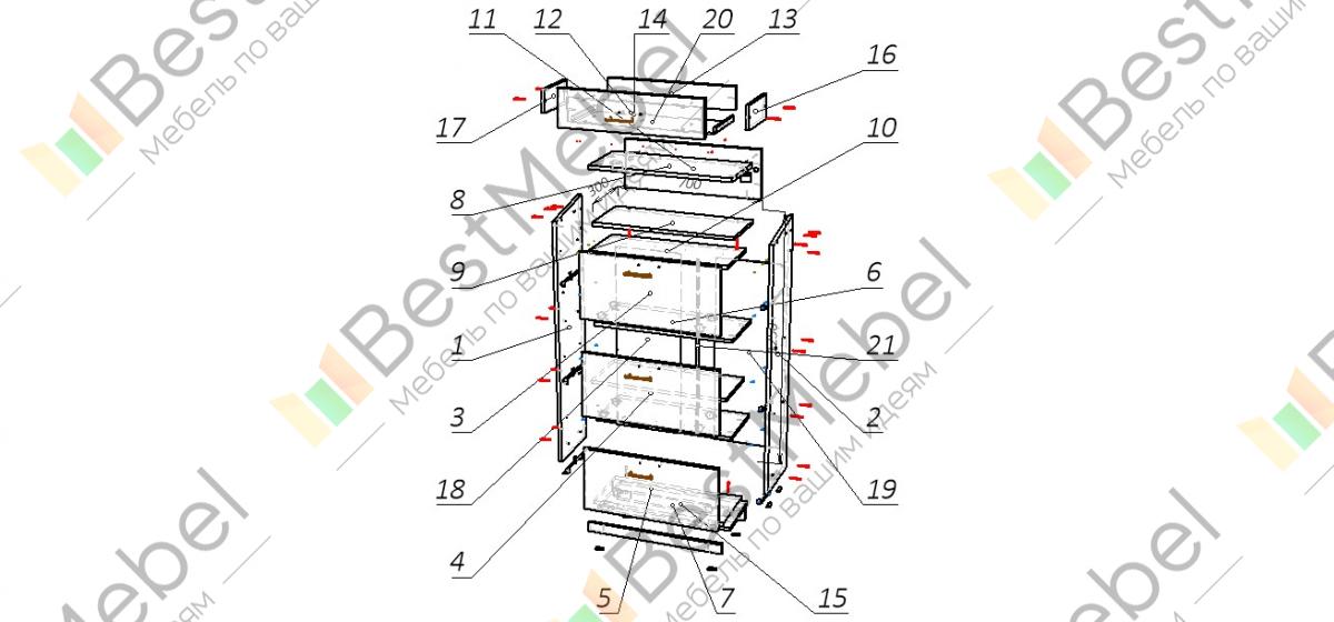 Тумба для обуви восток схема сборки