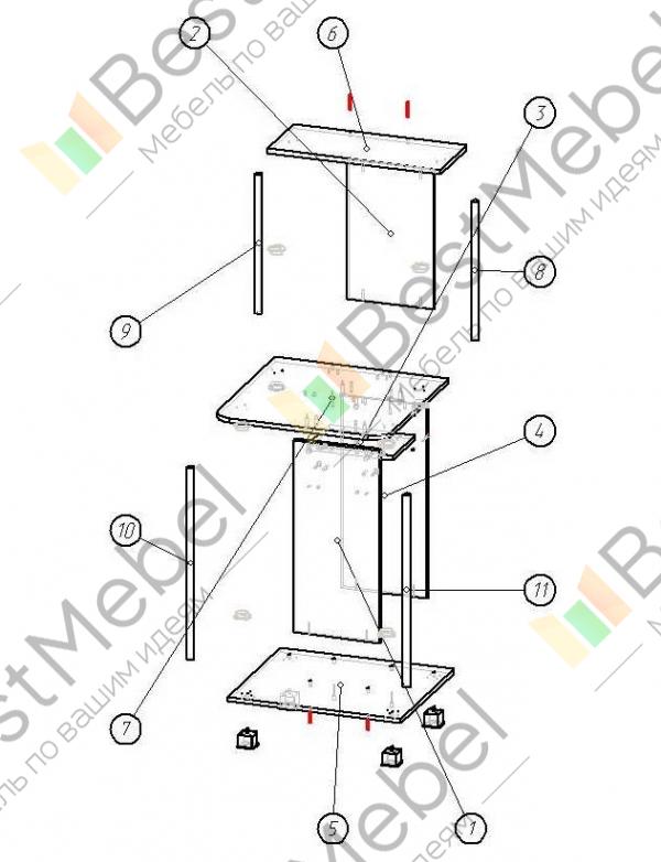 Стол квартет 6 схема сборки