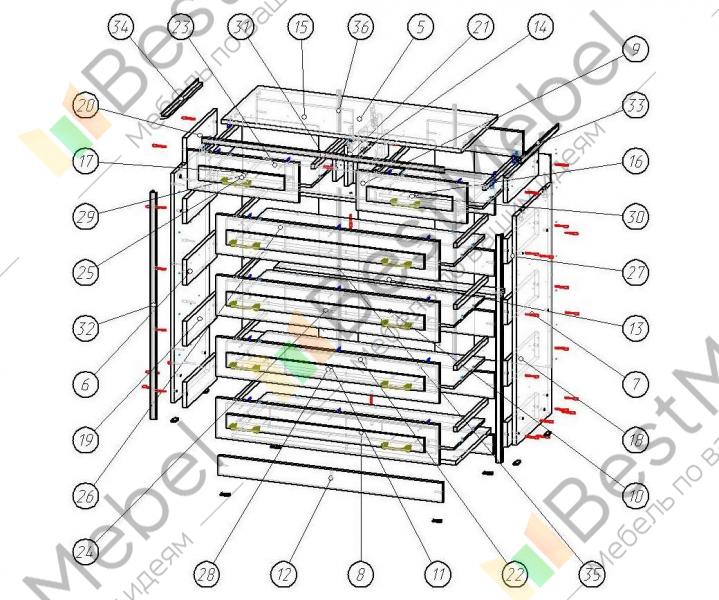 Комод престиж схема сборки