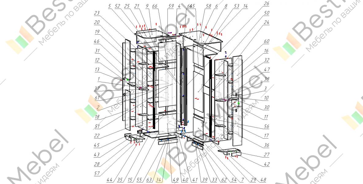 Шкаф вегас угловой схема сборки