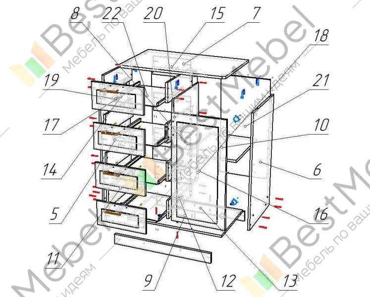 Комод валенсия км012 схема сборки