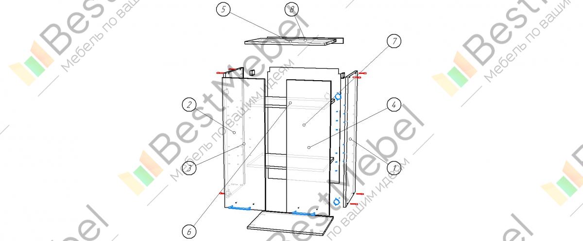 Шкаф дуэт схема сборки