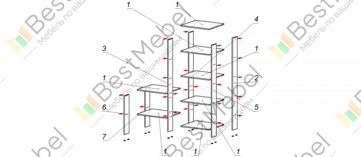 Стеллаж ромео 3 схема сборки