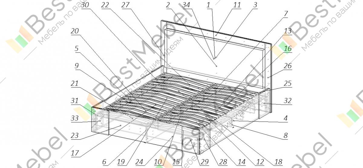 Кровать лагуна 6 схема сборки
